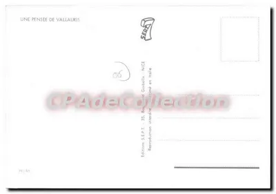 Vallauris — Uma Pensão de Vallauris — Edições S.E.P.T. - Nice — Verso