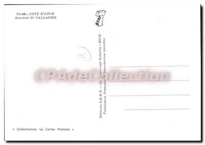 Vallauris — Uma Pensão de Vallauris — Éditions S.E.P.T. - Nice — Verso