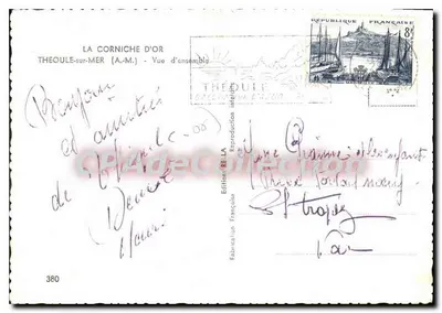 La Corniche d'Or — Theoule-sur-Mer (A.M.) — Vista panoramica — Edizione Bella — Verso