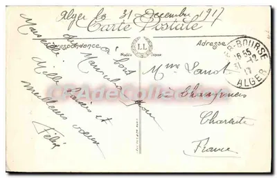 Algier — Poczta i bulwar — LL. nr 28 — Rewers