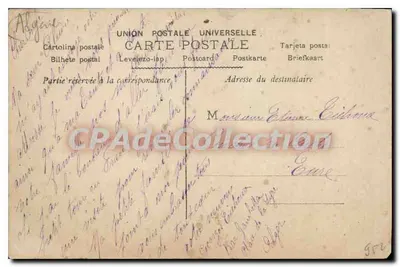 Algier – Pałac Leciwy — widok budynku i ogrodu — wydawca S.P. n°18 — Rewers