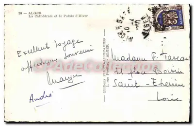 Algier — Katedra i Zimowy Pałac — Wydawnictwo Photo-Africaines — Rewers