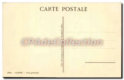 Algier — Ogólny widok — Wydano przez Horizons de France, fot. A. Bougault — Rewers
