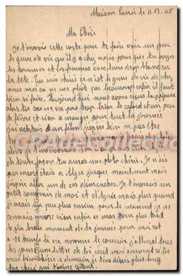 Place de la Kasbah — widok moszary i minaretu — wydawca Cim — Rewers