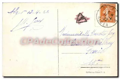 Alger — Plac Rządu — Hôtel de la Rence i meczet — wydawca nieznany, nr 24 — Rewers