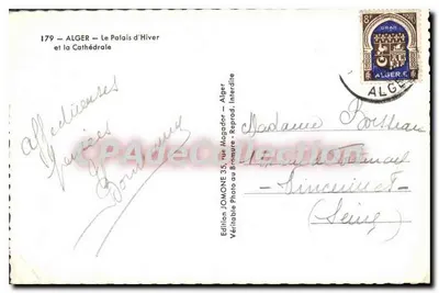 Algier — Pałac Zimowy i Katedra — Wydawnictwo JOMONE — Rewers