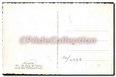Algieria — Plac Operowy i ulica Dumont-d'Urville — C.M. des Arts Photographique, Paryż — Rewers