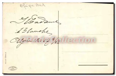 ALGER — Plac Rządu — Widoczny Hôtel de la Régence — wydawca Moulot Marbelle, nr 8 — Rewers