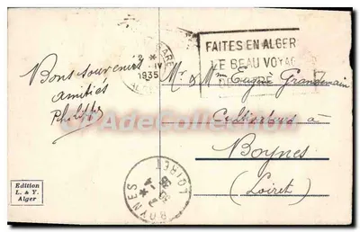 Argel — Vista Geral tirada da Amirauté — Édition L. & Y. Alger, n° 470 — Verso