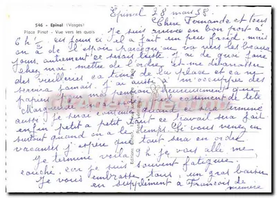 Epinal — Widok ku brzegom — Plac Pinot — Wydawnictwo G.R. nr 546 — Rewers
