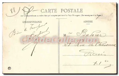 Gérardmer — Panorama de Kichompré — Imp. Ad. Weick, Saint-Dié (Depositado) N. 8433 — Verso