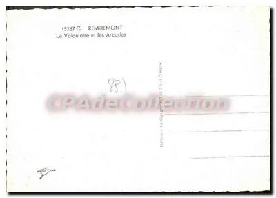 Remiremont — Het Vrijwillige en de Arcades — Uitgave La Cigogne d'Yvel (Verges) — Achterkant