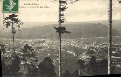 Raon-l'Étape — vista panorâmica tirada da cabeça de Repy — J. Cour, editor, n° 104