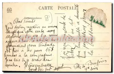 Bruyères (Vosges) — Vista geral do bairro dos 44º e 152º regimentos de infantaria — Ad. Weilck, N° 8321 — Verso