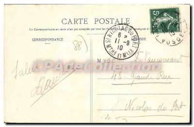 Raon-l'Étape - Hotel de Ville e fonte — editor R. Baudot, n° 88 — Verso
