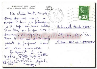 Rupt-sur-Moselle — O Grupo Escolar e a Igreja — Éditions SOFECO — Verso