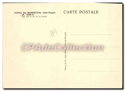 Hôtel du Markstein — Widok na jezioro Lauch — Braun & Cie, Mulhouse-Dornach — Rewers