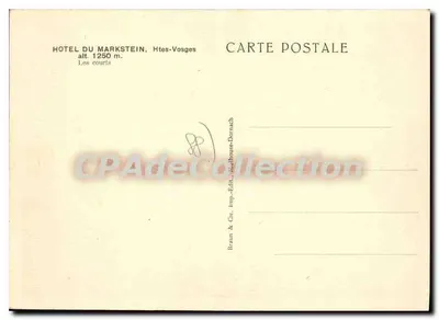 Hôtel du Markstein — Les courts — Braun & Cie, Imp.-Edit., Dornach — Rewers