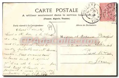 欧塞尔 — 伊onne河景观 — 新桥与圣热尔曼教堂 — 出版商 L. Fournier, 66 rue Toulon, 66e, 欧塞尔 — 背面