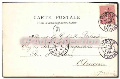 Joigny - A Torre Saint-Thibault — Coleção J. D. & Sene — Verso