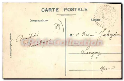 Tonnerre — Ogólny widok miasta — L. Durand, fotografia Tonnerre — Rewers