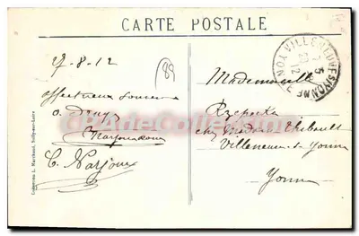 Druyes-les-Belles-Fontaines (Yonne) — Stare Zamki (strona wschodnia) — L. Marchand, nr 897 — Rewers