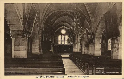ANCY-le-FRANC (Yonne) — Intérieur de l'Église — Broch. Bombier Magon