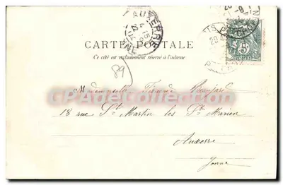 Most Villevallier — widok z boku — kolekcja J. D., w Sens — Rewers