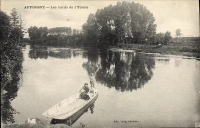 Appoigny — Os margens do rio Yonne — Edit Lévy, Auziere