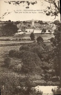 Coulange-sur-Yonne — Vista tirada do Bois de Sapins — fot. edit. Clamée, n°277 bis