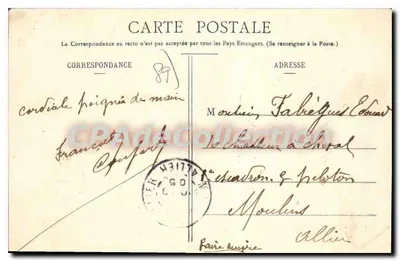 TOUCY (Yonne) - Plac Ratuszowy — F. Carréau, nr 34 — Rewers