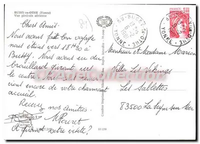 Bussy-en-Othe (Yonne) — Ogólny widok lotniczy — Combière Imprimeur — Rewers