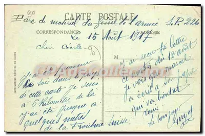RÉCHÉSY - Ansicht des Cafés de la Frontière — Verlag R. Mayer, 49, Ramb. de France, Belfort — Rückseite