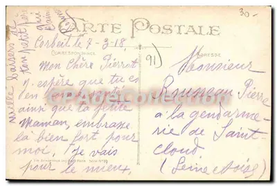 Flores e amizades — Corbeil — editor M. Béwanoux, série N°10 — Verso