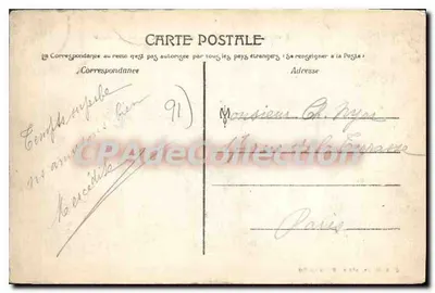 As Rochas do Passoir — Arredores de LA BOISSIÈRE (S.-et-O.) — G. Andrieux, foto, Nogent-le-Rotrou — Verso