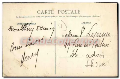 Montlhéry (S.-et-O.) — Ogólny widok — Pépin-le-Bref i Klasztor St-Denis — Rewers