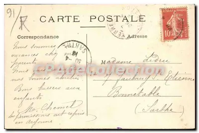 Yerres (S.-et-O.) — Castelo de La Grange — Duru, editor, L'H., Paris — Verso