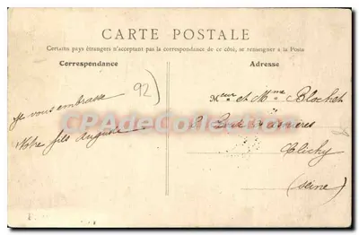 클리시 — 1910년 1월 홍수 — 폴 듀퐁 인쇄소 — 뒷면