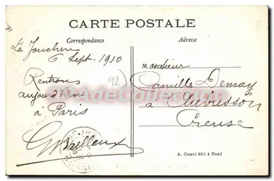 Rueil - A St-Cucufa - Allée sous Bois — Verlag A. Ossart in Rueil, Nr. 24 — Rückseite
