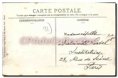 Châtillon (Seine) - O Plateau — editor Laval, número de série não visível — Verso