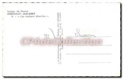 Chatenay-Malabry — As casas brancas — Éditions d'Art Raymon (5-8-0) — Verso