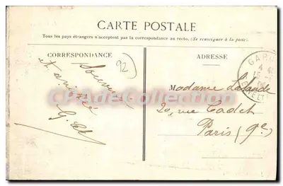 Garches — Parque de Villeneuve - Vista do Lago — J. D. e Cie, Paris, n°42 — Verso