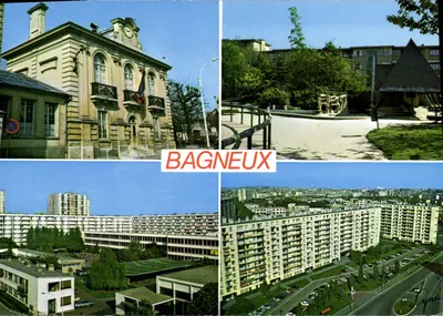 Bagneux — vista do castelo, do parque, dos edifícios — editor Lyna, n° 620