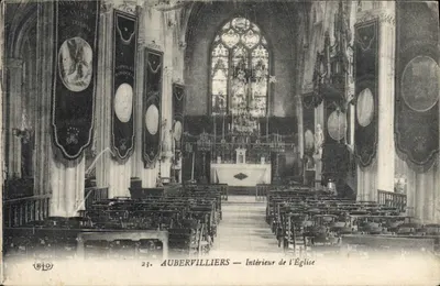 AUBERVILLIERS — Interior da Igreja — E.B.D.