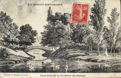 Ponte perto da Vacherie em Raincy — Raincy Histórico — C. Election A. Moquet, Raincy