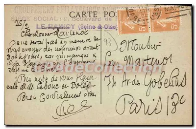 Le Raincy — O Lago — Éditeur B.D. n°12 — Verso