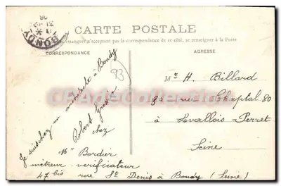 Le Raincy — Rotondo Thiers — Editor A. Stéphan, Le Raincy — Verso