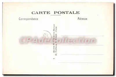 Quai de Seine - Saint-Ouen — vista del muelle con paseo y barcos — E.M. n°5998 — Reverso