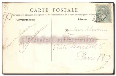 Fontenay-sous-Bois — A Porta Amarela — Oury, 36, rue du Parc — Verso