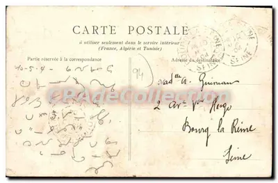 Arcueil-Cachan — Interior do parque de Mme de Provigny — Ruínas da Ermitagem — edit. Corsaut, n° 43, E. Raspail — Verso